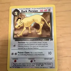 Pokemon TCG Dark Persian Team Rocket 42/82 Rare Regular Unlimited 60 HP Card - Image 1
