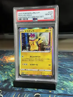 PSA 10 Japanese Pikachu Holo Promo Pokemon Go Card File Set 272/S-P Rare gift - Image 1