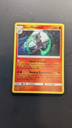 Pokemon Alolan Marowak TCG 12/111 Crimson Invasion Holo Rare Card 12/111 - Image 1
