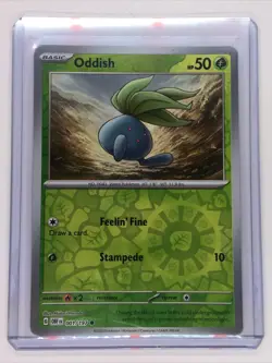 Oddish 1/197 Reverse Holo NM Scarlet & Violet (Obsidian Flames) Pokemon Card - Image 1