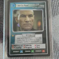 Star Trek Jean-Luc Picard Officer Card Decipher 1994 Next Generation CCG - Image 1