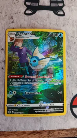 Vaporeon Brilliant Stars Trainer Gallery Ultra Rare Holo Card TG02/TG30 - Image 1