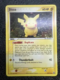 Ditto Pikachu 39/113 Non Holo Delta Species Pokemon Card - Image 3