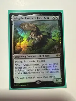 1x Abigale, Eloquent First-Year - Foil - Promo Pack MTG Promo Pack Cards NM Magi - Image 1