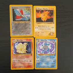 Pokemon TCG Card Lot Skarmory Ninetales Lt. Surge's Pikachu Poliwrath Wizards - Image 1