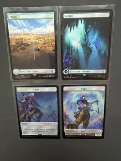 Magic: The Gathering x Final Fantasy - MTG FIN - Foil Land Token 4 card lot - NM - Image 3