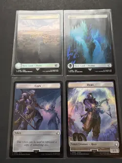Magic: The Gathering x Final Fantasy - MTG FIN - Foil Land Token 4 card lot - NM - Image 4