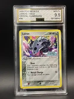 Pokemon Lairon 36/100 Crystal Guardians Reverse Holo Stamped Card - Image 1