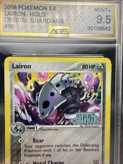 Pokemon Lairon 36/100 Crystal Guardians Reverse Holo Stamped Card - Image 3
