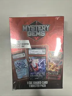 Pokemon Mystery Gems 1 CGC Graded Card & 1 Booster Pack 2025! New Sealed Box! - Image 1