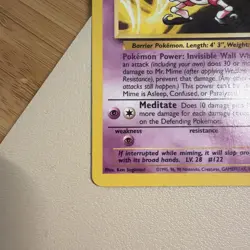 Mr. Mime Jungle 22/64 Pokemon Card WOTC 1999 NON HOLO Rare LP - multiple copies - Image 2