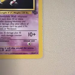 Mr. Mime Jungle 22/64 Pokemon Card WOTC 1999 NON HOLO Rare LP - multiple copies - Image 3