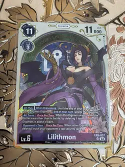 Digimon Card Game Lilithmon Premium Heroines Set Super Rare EX6-057 SR A2 - Image 1