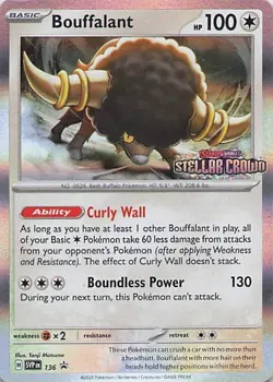 Bouffalant Holofoil Promo SV: Scarlet & Violet Promo Cards 136 LP - Image 1