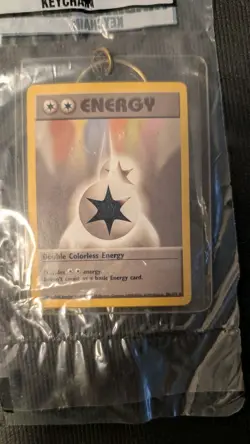 Pokemon Double Colorless Energy Special Energy Base Set 96/102 Card Keychain - Image 1