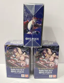 One Piece Card Game Azure Sea’s Seven DP-09 Double Pack Set 9 x3 NEW - Image 4