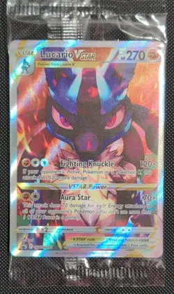 Pokemon Lucario VSTAR Promo Holofoil Card SWSH291 Sealed Pack English - Image 1