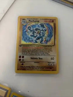 Pokemon TCG - Machamp 8/102 Holo Rare 1st Editon Base Set WOTC Vintage Card - Image 1