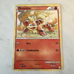 Growlithe #65 HeartGold & SoulSilver Pokemon Card - Image 1