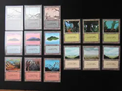 15 Card Basic Land Set German NM [FBB Revised Edition] Mtg Free Tracking! - Image 1