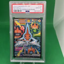 2025 POKEMON PFL EN-PHANTASMAL FLAMES SPECIAL ILLUSTRATION RARE ROTOM EX PSA 10 - Image 1