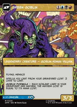 Norman Osborn (Borderless) #220 (NM) Spider-Man SPM Magic MTG - Image 2