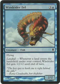 1x Foil - Windrider Eel - Magic the Gathering MTG Zendikar - Image 1