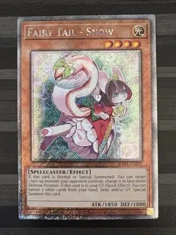 Yugioh | Fairy Tail - Snow | RA04 | Platinum Secret Rare | 1st Edition | NM - Image 1