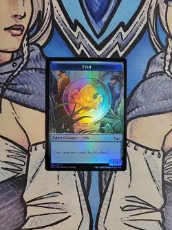 1x Fish / Spirit Token FOIL Dual-Sided - NM/M SNC MTG - Image 1