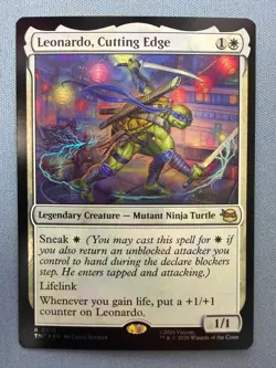 Leonardo, Cutting Edge *FOIL* NM - Teenage Mutant Ninja Turtles MTG TMNT TMT #15 - Image 1