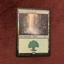 Snow-Covered Forest (5) Secret Lair Drop Foil NM Unplayed Magic The Gathering - Image 1