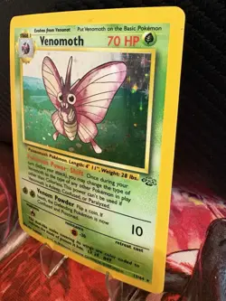 Venomoth 13/64 Jungle Holo Rare WOTC 1999 Pokemon Card MP - Image 3