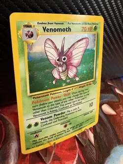 Venomoth 13/64 Jungle Holo Rare WOTC 1999 Pokemon Card MP - Image 4