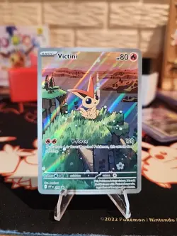 Pokemon TCG Victini SVP 208 Full Art Holo Card Black Star Promo Rare - Image 1