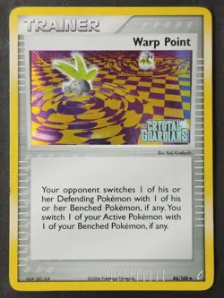 Warp Point 84/100 🍥 Vintage Crystal Guardians Reverse Holo, Pokemon 2006 •HP - Image 1