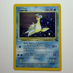 Lapras 10/62 Unlimited Holo Fossil LP-MP - Image 1