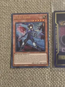Yu-Gi-Oh! K9-17 Izuna Ultra Rare JUSH-EN031 NM + Cupsy Yummy JUSH Field Center - Image 2