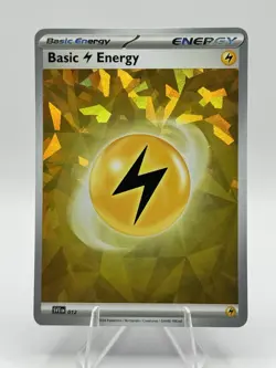 Pokemon TCG Basic Lightning Energy SVE 012 Cracked Ice Holo NM - Image 1