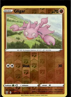 Pokemon Gligar 071/163 Battle Styles Reverse Holo Common 3 Card Lot - Image 1