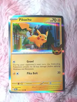2023 Pokemon TCG Pikachu Trick or Trade Halloween 062/193 Holo Stamped Pumpkin - Image 1