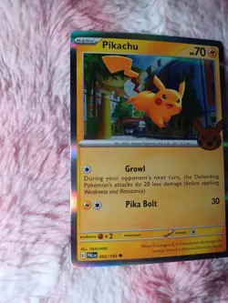 2023 Pokemon TCG Pikachu Trick or Trade Halloween 062/193 Holo Stamped Pumpkin - Image 2