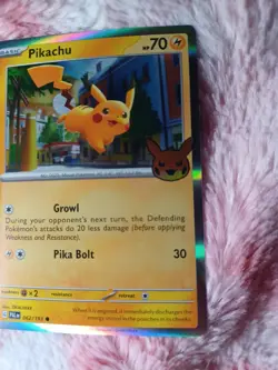 2023 Pokemon TCG Pikachu Trick or Trade Halloween 062/193 Holo Stamped Pumpkin - Image 3
