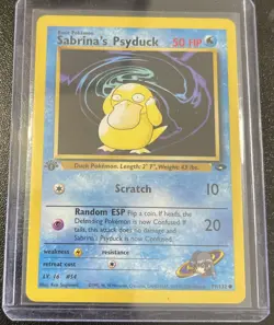 Sabrina's Psyduck 1st Edition 99/132 NM Gym Challenge Regular Common Pokemon TCG - Image 1