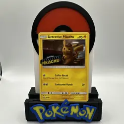 Pokemon TCG Sun & Moon Black Star DVD Promo Detective Pikachu Holo SM190 NM - Image 1