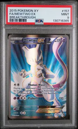 Mewtwo EX 157/162 Breakthrough Pokemon PSA 9 - Image 1