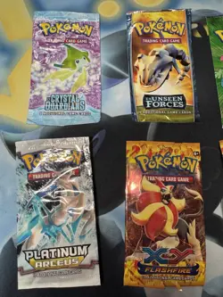 Pokemon EMPTY Booster Pack Lot Platinum Arceus, EX Crystal Guardians, XY Flash - Image 3