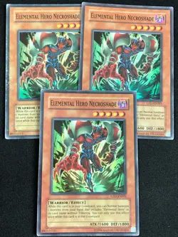 YUGIOH ELEMENTAL HERO NECROSHADE GX1-EN001 SUPER X3 (MP) - Image 1