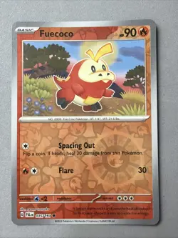 Pokemon TCG * SV Paldea Evolved * 35/193 Fuecoco REVERSE HOLO Common * NM - Image 1