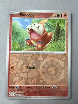 Pokemon TCG * SV Paldea Evolved * 34/193 Fuecoco REVERSE HOLO Common * NM - Image 1