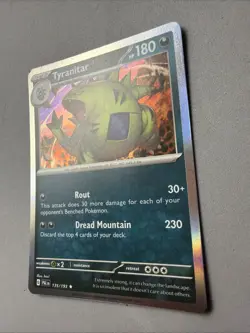Pokemon TCG * SV Paldea Evolved * 135/193 Tyranitar HOLO RARE * NM - Image 2
